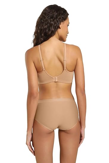 Van Heusen Women’s Seamless Cami Bra – Cotton Elastane, Padded, Wireless with Cross-Back & Fully Adjustable Straps